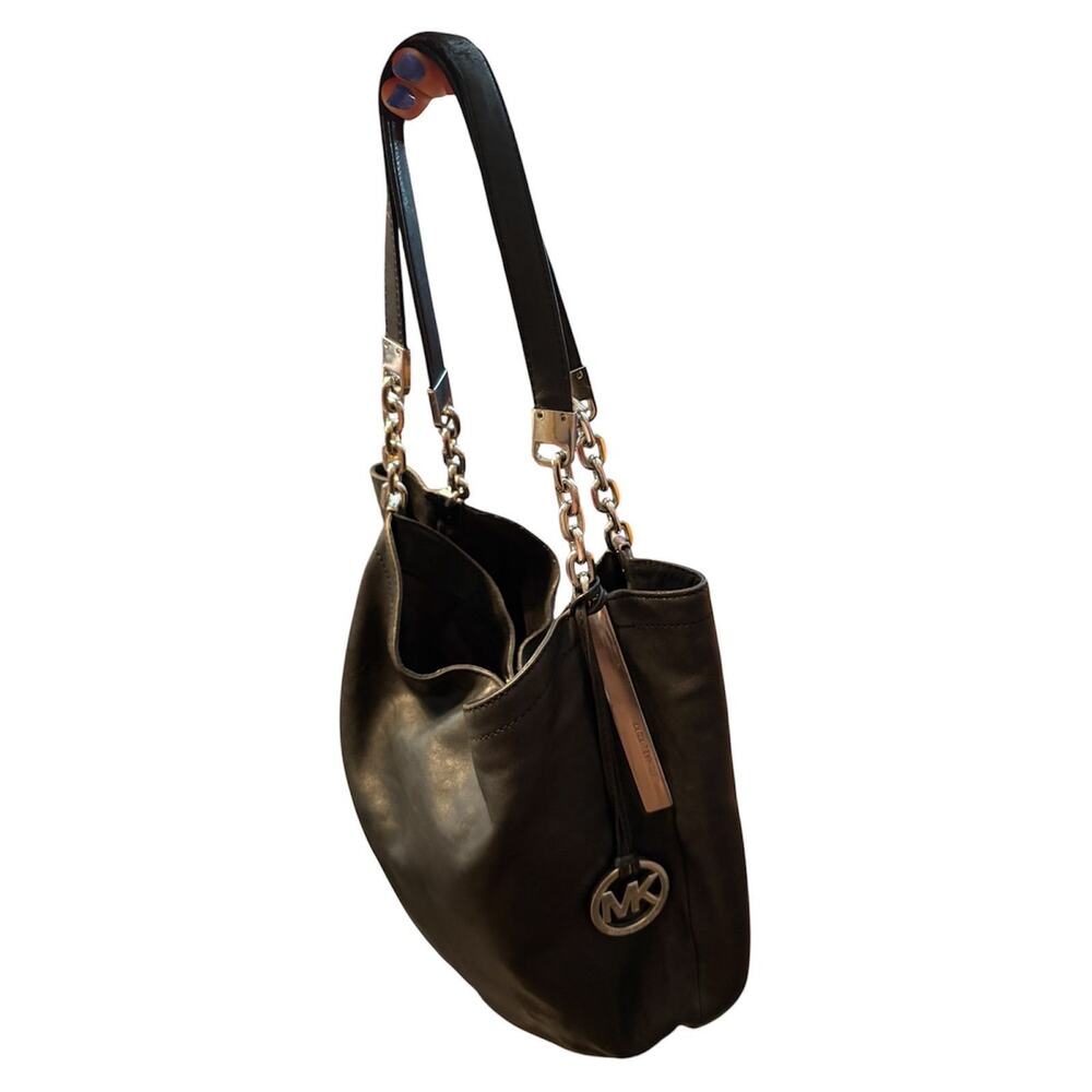Michael Kors, black leather hobo